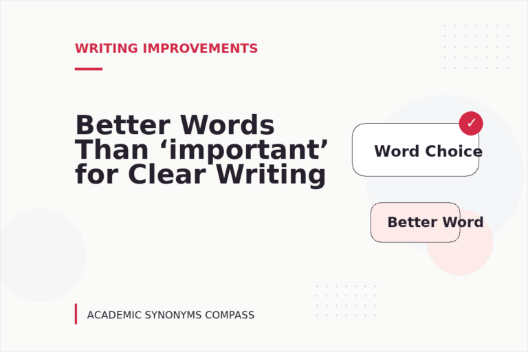Better Words Than ‘important’ for Clear Writing Better Words Than ‘important’ for Clear Writing