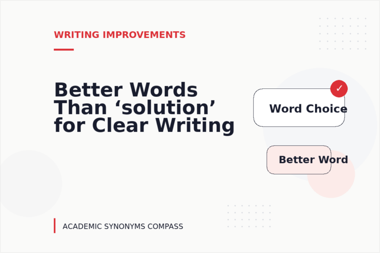 Better Words Than ‘solution’ for Clear Writing Better Words Than ‘solution’ for Clear Writing