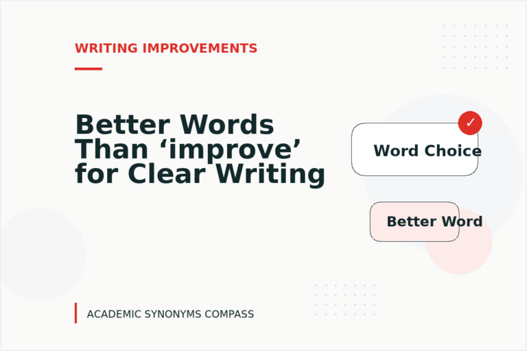 Better Words Than ‘improve’ for Clear Writing