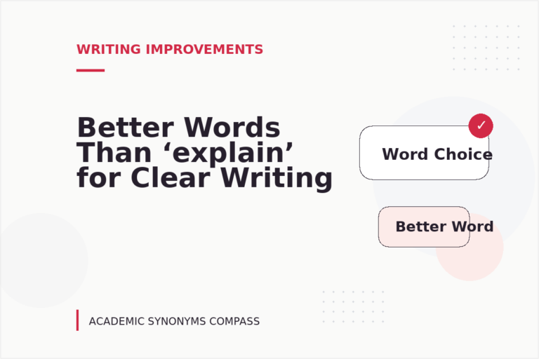 Better Words Than ‘explain’ for Clear Writing