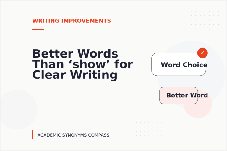 Better Words Than ‘show’ for Clear Writing