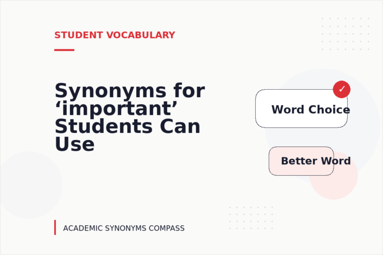 Synonyms for ‘important’ Students Can Use Synonyms for ‘important’ Students Can Use