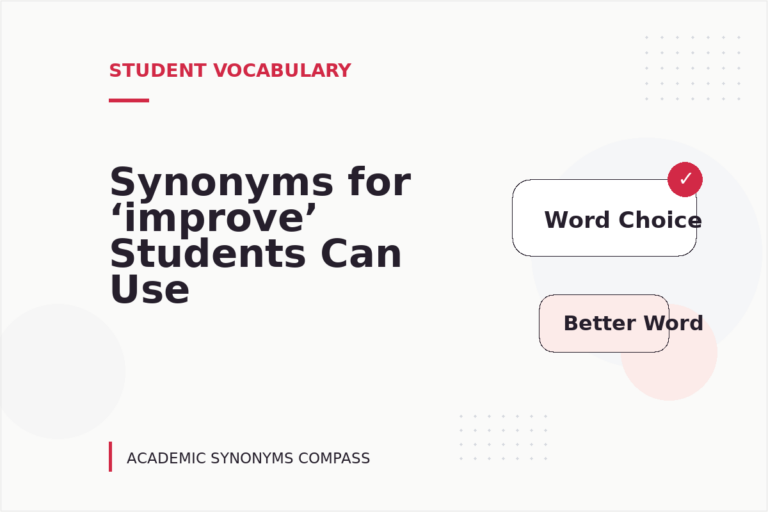 Synonyms for ‘improve’ Students Can Use