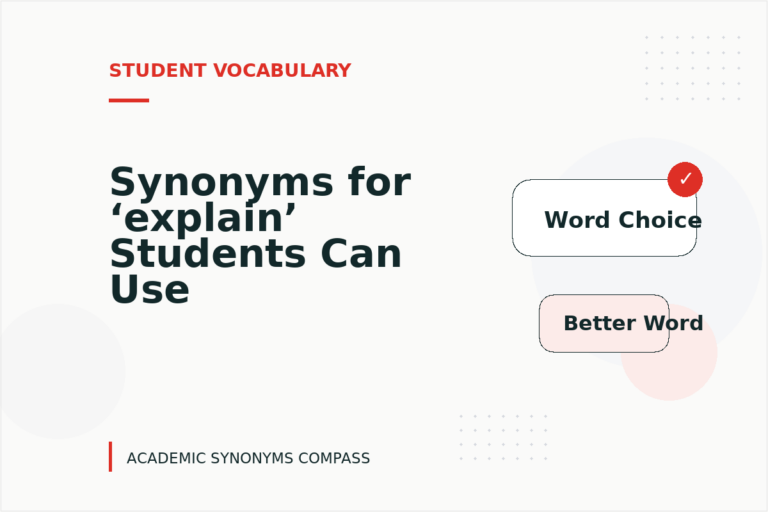 Synonyms for ‘explain’ Students Can Use Synonyms for ‘explain’ Students Can Use